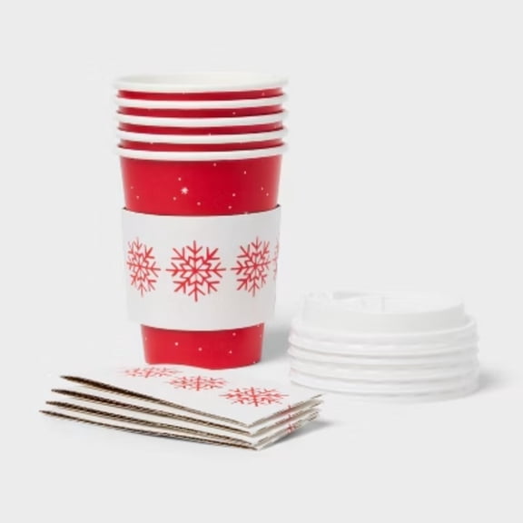 5ct Christmas Snowflake Beverage Cup -
