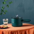 thumbnail image 4 of HOARBOEG Poêle à Frire Électrique Multifonctionnelle Casserole Électrique Chauffante Cuisson du Riz Mini Casserole Électrique Poêle Antiadhésive Petit Appareil Liquidation Vert, 4 of 6