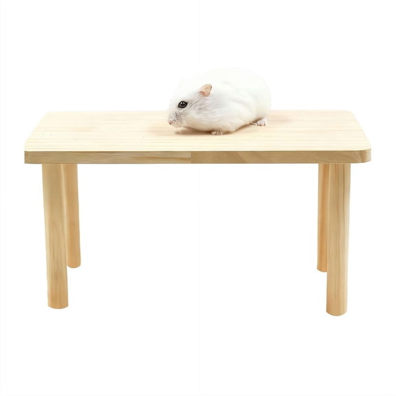 1 Pcs Wooden Hamster Platform, Play & Resting Surface for Hamsters, Gerbils, Mice, and Small Pets, Perfect for Food Bowls & Water Bottles