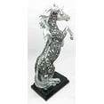 thumbnail image 4 of Legendary Silver Skyline Bucking Horse On Hind Legs With Engraved Flame Vines Body Steed Figurine Statue Home Decor Sculpture For Horse Riders Racers Breeders, 4 of 4