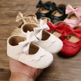 thumbnail image 6 of Baby Girls Mary Jane Flats with Bowknot Soft Sole Cute Non-Slip Toddler Infant First Walker Princess Dress Shoes (0-18 Months) White L, 6 of 6