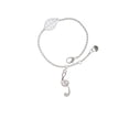 thumbnail image 1 of Delight Jewelry Silvertone Long Curly Clef - Silvertone Leaf Delicate Bracelet, 6.25+1.75", 1 of 4
