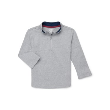 Garanimals Toddler Boys Quarter Zip Pullover with Long Sleeves, Sizes 18M-5T