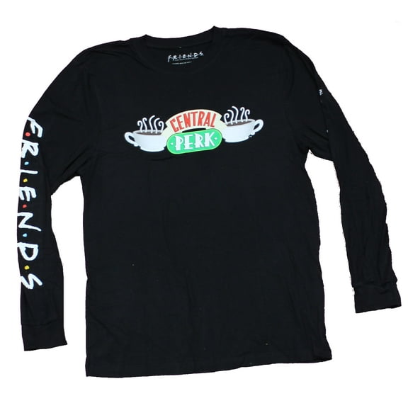 Friends Long Sleeve Mens T-Shirt - Central Perk Coffee Cup Logo (Large)