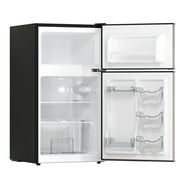 Frestec 3.2 Cu ft Two Door Mini Fridge with Freezer, Grey, E-Star,New,FTC30RE-SS