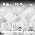 thumbnail image 6 of Peel and Stick White Marble Background Mosaic Tile Backsplash (10tiles/set), 6 of 8
