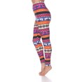 thumbnail image 3 of White Mark Leggings à Imprimé des Fêtes pour Femmes, 3 of 5
