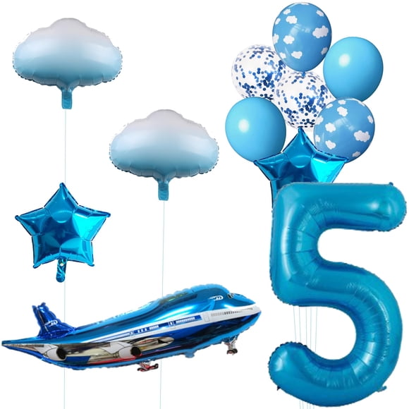 Set de globos aeroplanos MPRVAKYF para decoración de fiestas, 31 pulgadas, azul