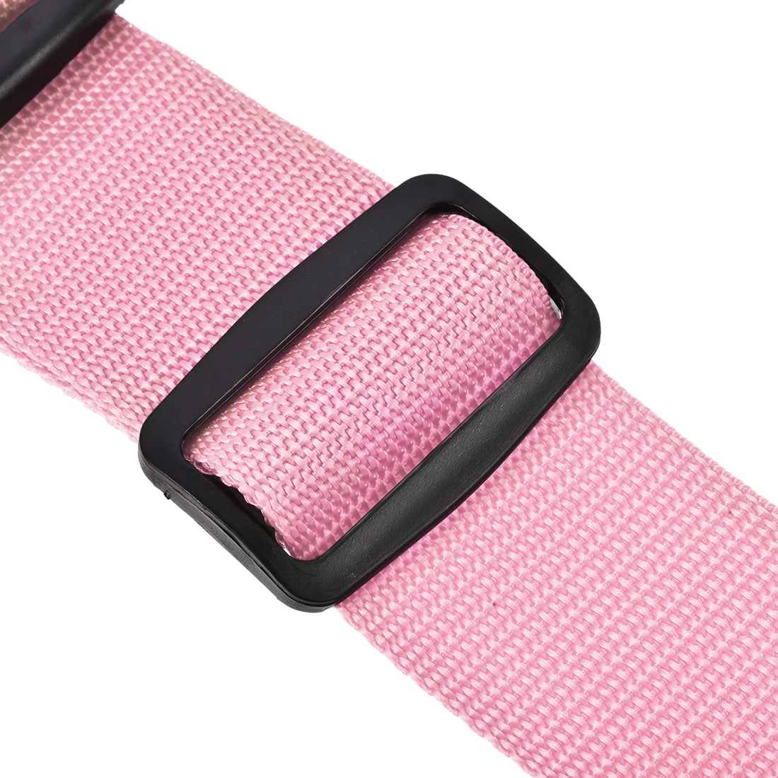 Unique Bargains Luggage Straps Suitcase Belts with Buckle Label PP Travel Bag Packing Pink