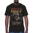 thumbnail image 2 of KISS Men's T-Shirt Genuine Merch Vintage Alive In 1975 Tour Distressed Print Tee (Large, Black), 2 of 4