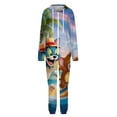 thumbnail image 4 of Tom And Jerry Unisex Onesie Pajamas Zipper Jumpsuit Hooded One Piece Sleepwear for Family Mens Womens, 4 of 8