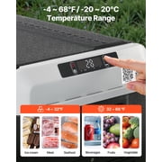VEVOR Portable Car Refrigerator 42 Qt, 12V Portable Freezer with Single Zone, 12/24V DC & 110-240V AC Electric Cooler with -4℉-68℉ Cooling Range, for Car Truck Vehicle RV Boat Outdoor & Home use