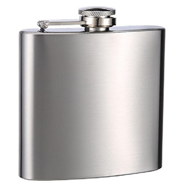Top Shelf Flasks Stainless Steel Hip Flask, 6oz