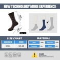 thumbnail image 7 of 6 Pairs Merino Wool Socks for Men, Mens Black Winter Thermal Wool Dress Crew Hiking Socks, 7 of 7