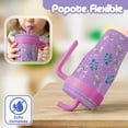 thumbnail image 4 of Magma Life Termo Acero Inoxidable para Niños Mini Flip 532 ml (18 oz), Doble Pared, Tapa Antiderrames con Popote, Mantiene Frío y Caliente, 4 of 7