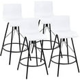 "Andeworld Set of 4, 24"" Swivel Bar Stools with Backs, Modern Plastic