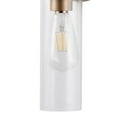 thumbnail image 5 of Contemporary 2-Light Wall Sconce with Clear Glass Shades, Gold Wal Lamp for Living Room, Dining Room & Hallway, 5 of 8