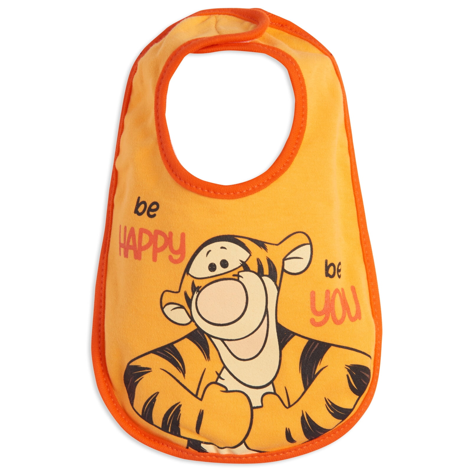 Disney Winnie the Pooh Tigger Eeyore Piglet Baby Boys 5 Pack Side Snap Bibs