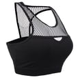 thumbnail image 2 of Mujer Yoga Fitness Stretch entrenamiento camiseta sin mangas malla costura acolchado sujetador deportivo (M), 2 of 8