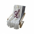 thumbnail image 4 of Olivia Soft Flannel Fleece Throw Blanket, Dotted Background with Calligraphic Traditional Female Name Illustration, Cozy Plush for Indoor and Outdoor Use, 50" x 60", Maroon and Mustard, by Ambesonne, 4 of 6
