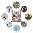 thumbnail image 6 of Sikiie Vintage Coffee Drawstring Backpack Drawstring Bags, Draw String Back Bag for Sports, Gym, Travel, Swimming, Beach-Small, 6 of 6