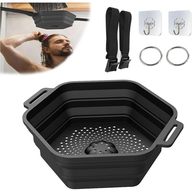 Anda Ducha de Hielo Ártico, Enfriador de Agua para Baño de Hielo, Enfriador de Baño de Hielo, Baño de Hielo Portátil de Enfriamiento Rápido Ducha de Silicona Fría Plegable para Bañarse, Accesorio de D