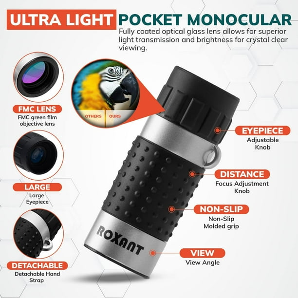 ROXANT High Definition Mini Monocular Pocket with Molded Grip