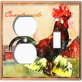 thumbnail image 4 of Metal Light Switch Plate Cover Cute Countryside Rooster Animal Farm ANM011, 4 of 13