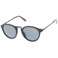 thumbnail image 3 of zeroUV - Retro Horn Rimmed Metal Nose Bridge P3 Round Sunglasses 50mm - 50mm, 3 of 6
