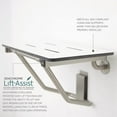 thumbnail image 3 of Seachrome Lift-Assist Shower Seat, Yoke-Style Bench Seat, Phenolic Top, Wall Mount, 24 x 15 Inches, White, 3 of 7