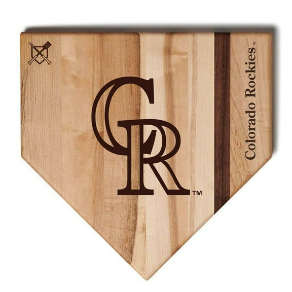 Baseball BBQ Colorado Rockies 17'' x 17'' Home Plate Cutting Board