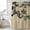 Beige, variant on Teal Pine Tree Shower Curtain, Waterproof Shower Curtains for Bathroom, Farmhouse Botanical Country Rustic Washable Fabric Bathtub Curtain Set Bath Decor with 12 Hooks Long 72"x84"