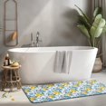thumbnail image 2 of Yellow Lemon Fruit Patterns Blue White Pattern Kitchen Rug Mat,Kitchen Runner Rugs Non Skid Washable,Decorative Kitchen Floor Mats for Kitchen,Sink,Laundry,17"x47.2", 2 of 7