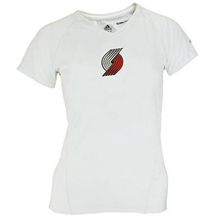 Adidas NBA Women's Portland Trail Blazers Short Sleeve Climalite T-Shirt, White