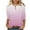 Pink, variant on TKLPEHG Dressy Tops for Women Fashion Summer Casual Crew Neck Three-quarter Sleeve Tops 3/4 Sleeve T Shirts Lightweight Gradient Color Graphic Tee Loose Going Out Tops Blouse(Yellow,M)
