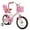 White, variant on RULLY 12 Inch Girls Bike with Basket Bike Streamers Toddler Cycle Bikes, Purple
