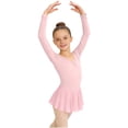 thumbnail image 5 of AUNVITO Girls Ballet Leotard Dress with Mesh Skirt Short Sleeve V-Neck for Dance Practice and Performance Comfortable and Elegant, 5 of 6