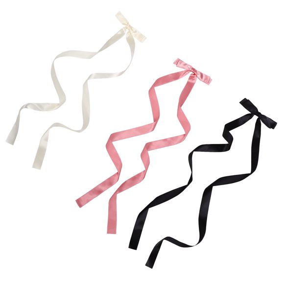CIMAXIC 3Pcs Ribbon Hair Bows with Top Clip for Secure Hold and Versatile Hairstyle Use