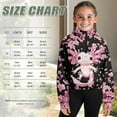 thumbnail image 4 of Chaqlin Cherry Blossom Axolotl Print Camping Sweatshirts Hiking with Pocket School Sweatshirts College Sweatshirt Sports Sweatshirt Size 7-8, 4 of 7