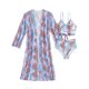 thumbnail image 1 of Traje de Baño de Bikini de Mujer Tiras Impresas V Cuello Sexy Dividido Tres Piezas, Traje de Baño de Poliéster para la Piscina, la Playa Y las Vacaciones de Verano, 1 of 8