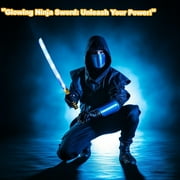2 in 1 LED Light up Ninja Toy Sword with Motion Sounds Excellent Gift For Costume and Birthday (Blue)