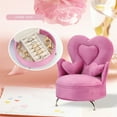 thumbnail image 5 of Niusricy Mini Pink Sofa Single/Double People Heart Shape Armchair Openable Jewelry Box Cute Dolls Accessories, 5 of 8