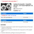 thumbnail image 2 of Auxiliary Fan Assembly - Compatible with 2014 - 2019 Toyota Highlander 3.5L V6 GAS 2015 2016 2017 2018, 2 of 2