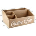 thumbnail image 2 of Saverstate Coffee Station Organizer Wood Coffee Bar Organizer for Countertop and desk coffee bar accessories holder Coffee Cups and Pod Holder Farmhouse style Coffee Bar Accessories BasketBeige, 2 of 4