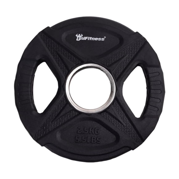 Disco de peso Unifitness  negro 2.5 kg