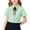 Green, variant on Button down Uniform Shirts Girls Short Sleeve Solid Loose Blouses Collared Tops Summer School Clothes