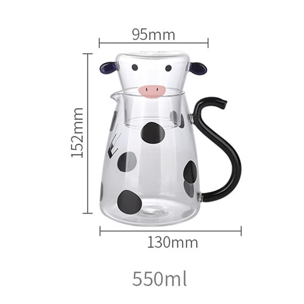 Billuyoard Hervidor de vidrio de leche Linda cafetera portátil para leche pequeña Type3 NO3