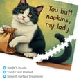 thumbnail image 3 of 500 Piece Jigsaw Puzzle For Adults Funny Tuxedo Cat You Butt Napkins， My Lady Challenging & Fun Adult Puzzle， Unique Artwork， Great Gift Idea, 3 of 7