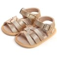 thumbnail image 3 of Infant Baby Girl Boy Sandals unisex Comfort Premium Summer Outdoor Casual Beach Shoes with Flower Bowknot Anti Slip Rubber Sole Newborn Toddler Prewalker First Walking Shoes, 3 of 6