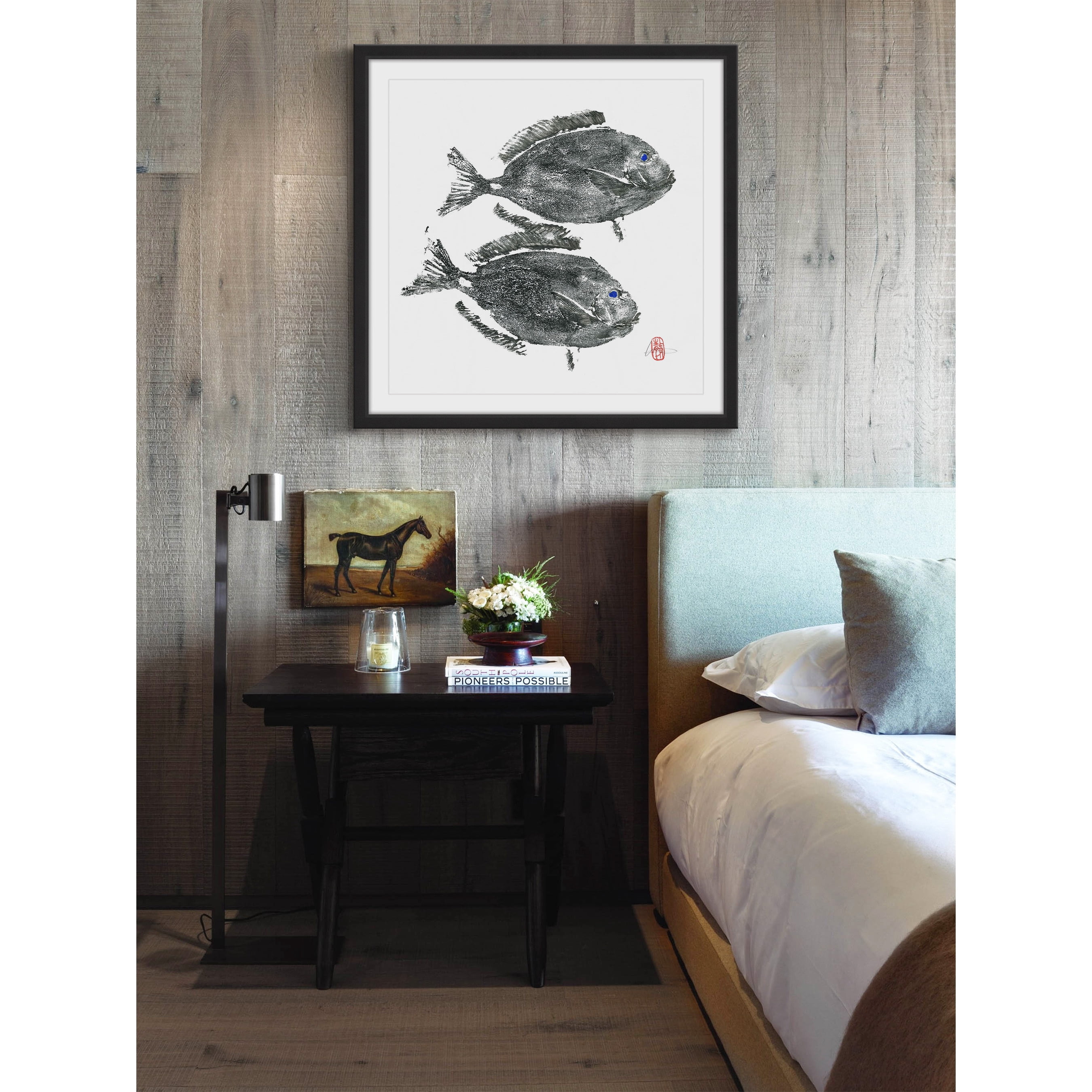 "Black Tang Twins" Framed Painting Print